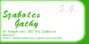 szabolcs gathy business card